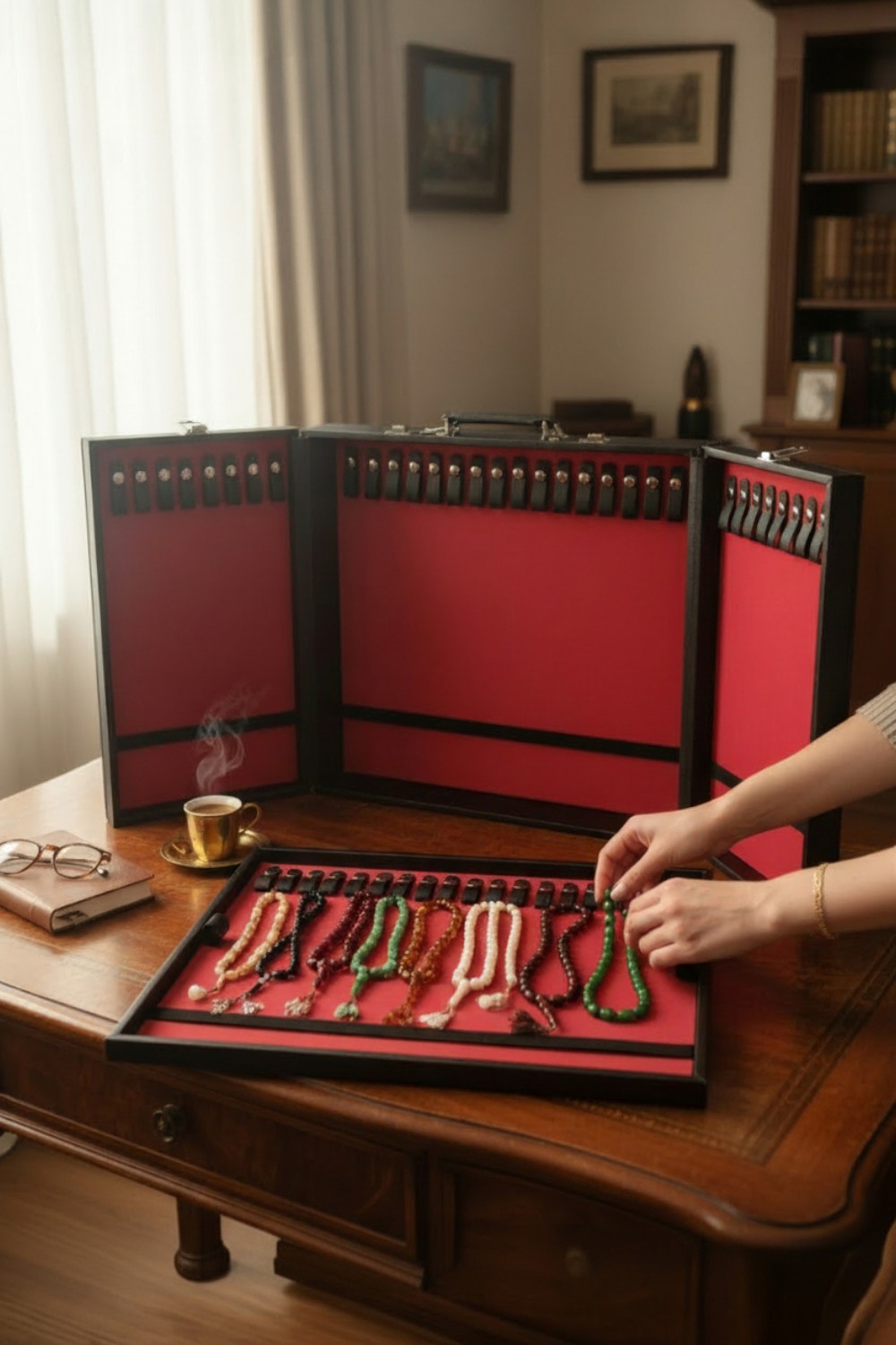 حقيبة تركش بوكسس مفتوحة تظهر التصميم الداخلي الفاخر